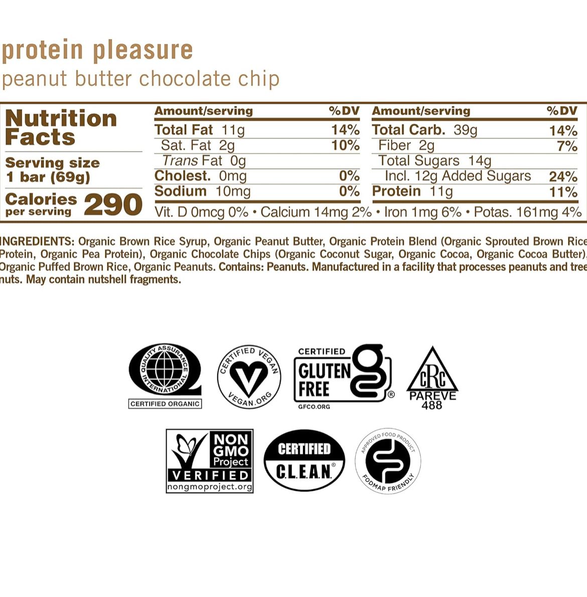 GoMacro Peanut Butter Chocolate Chip, 12 Pack