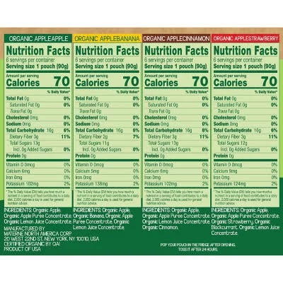 GoGo squeeZ Applesauce and Fruit Puree, Apple Apple, Apple Peach, and Gimme Five! Snack Pouches Variety Pack, 3.2 oz, 20 Pack