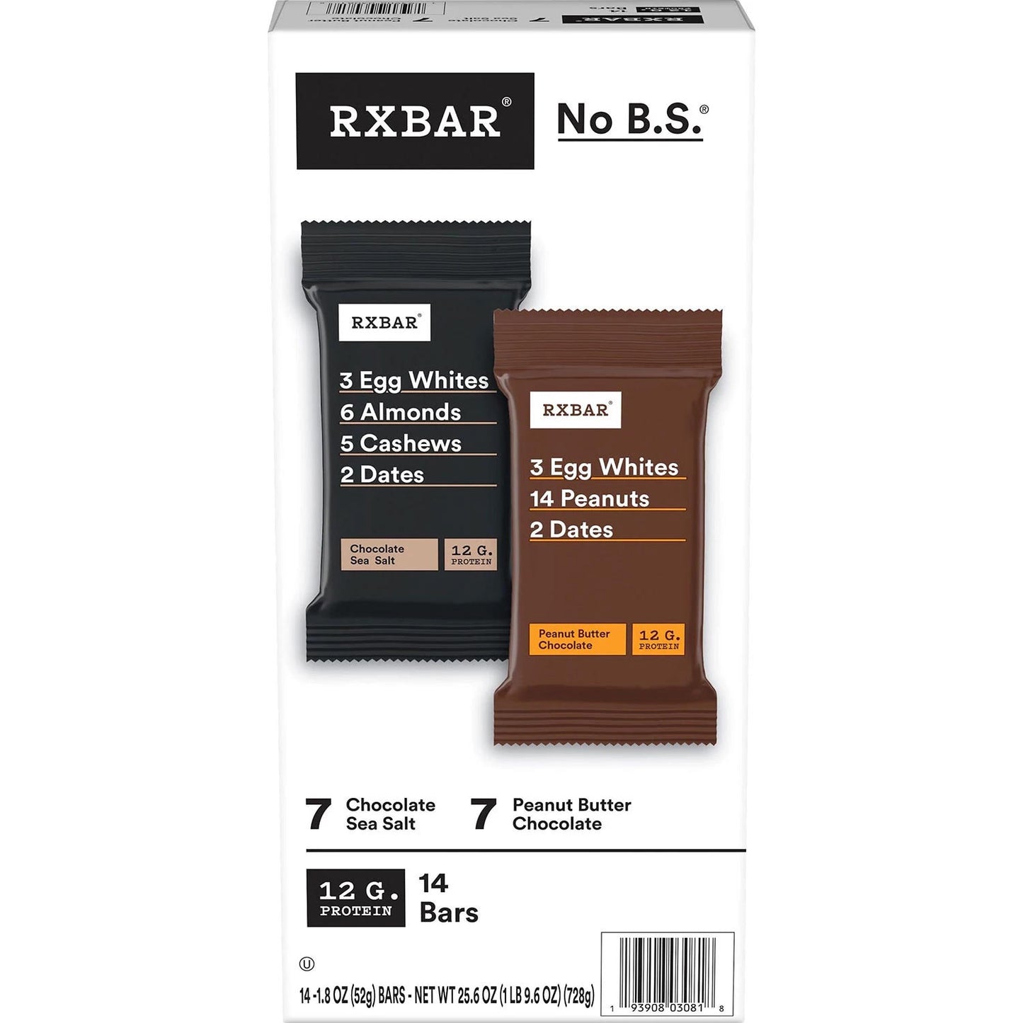 RXBAR Minis Variety Pack Chewy Protein Bars, Ready-to-Eat, Protein Snack, 7.3 oz, 8 Count