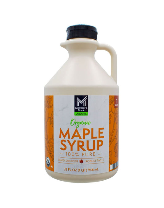 MEMBER’S MARK 100% pure MAPLE SYRUP! Dark Amber Robust!! Organic, 32 fl oz. (6 pack)